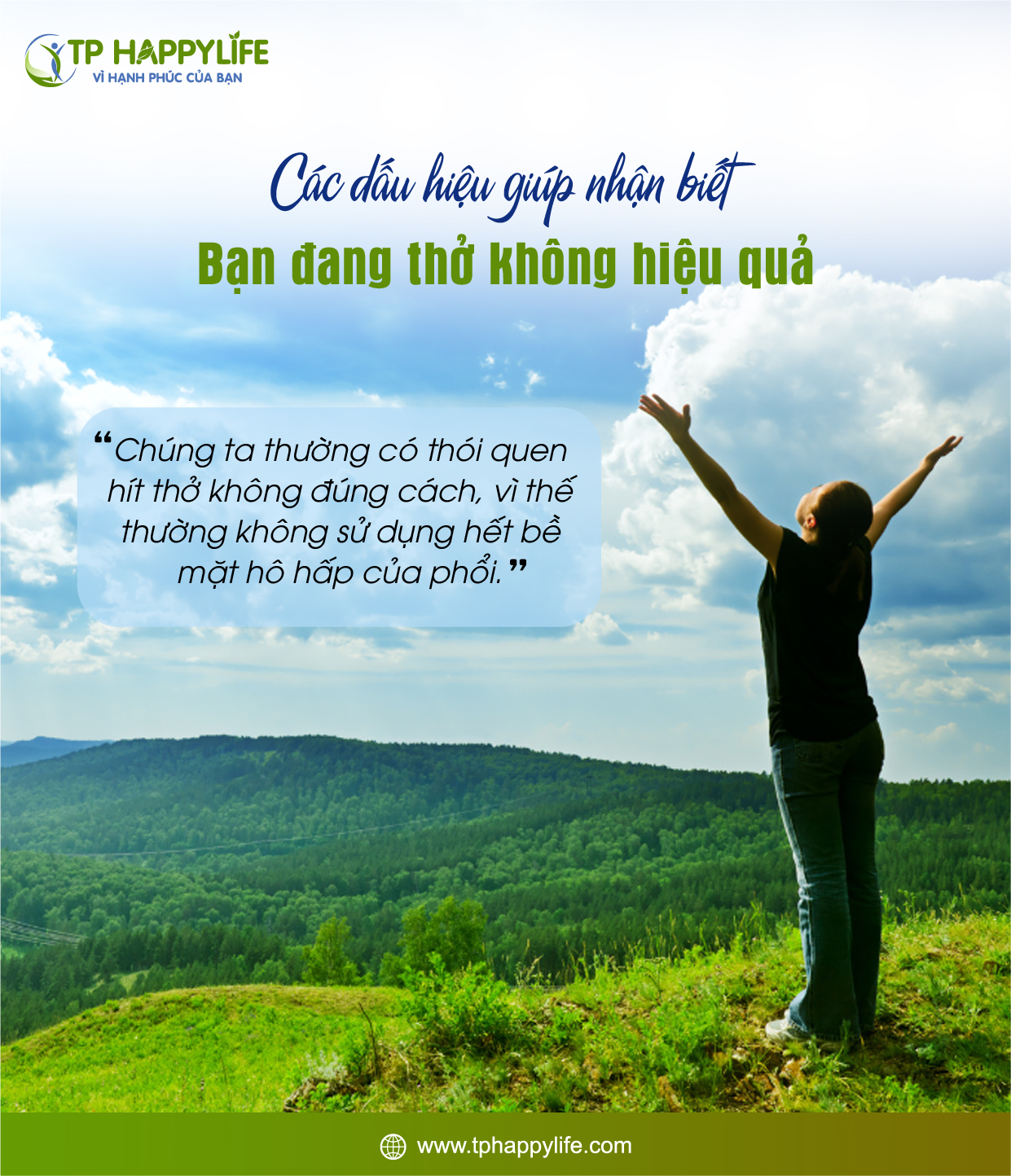 Các dấu hiệu giúp nhận biết bạn đang thở không hiệu quả