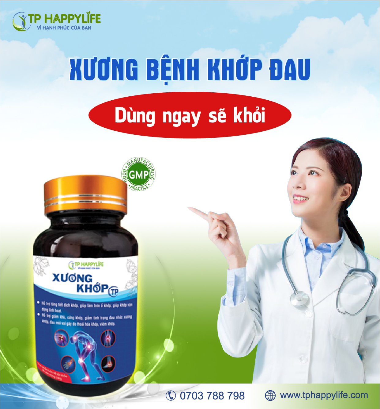 Xương bệnh khớp đau, dùng ngay sẽ khỏi