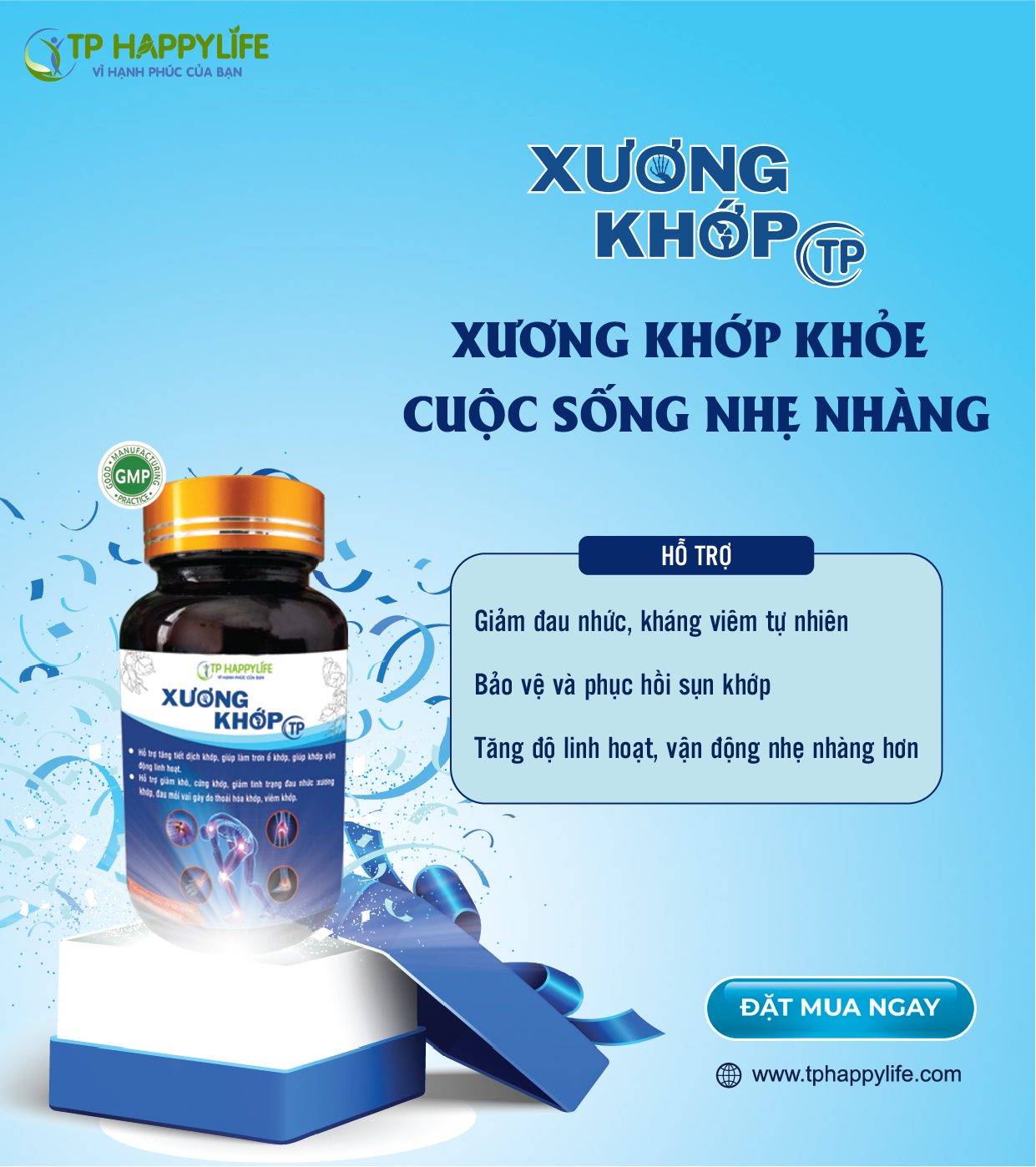 Cách giảm đau nhức, kháng viêm tự nhiên của Xương Khớp TP