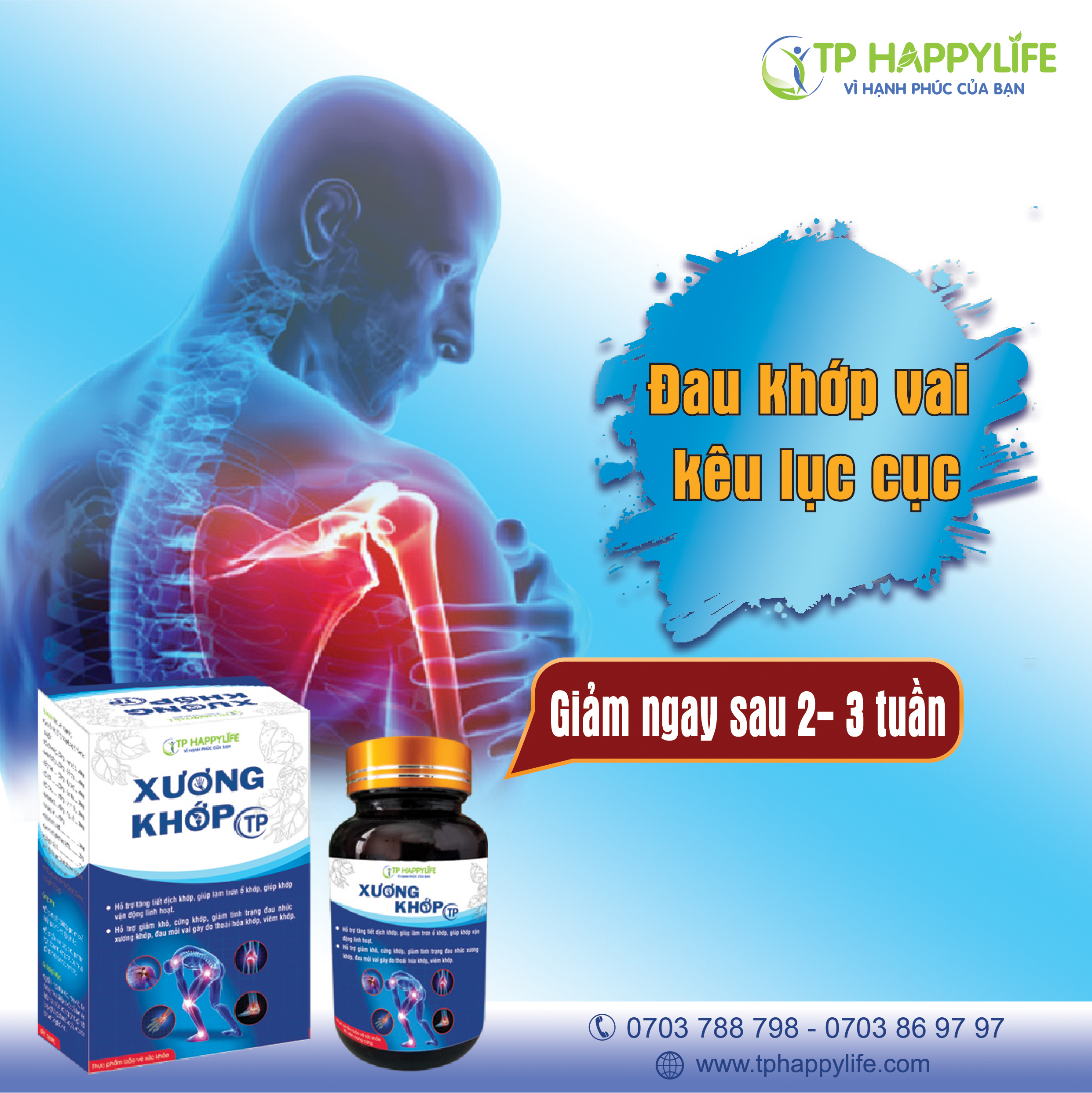 Đau khớp vai kêu lục cục
