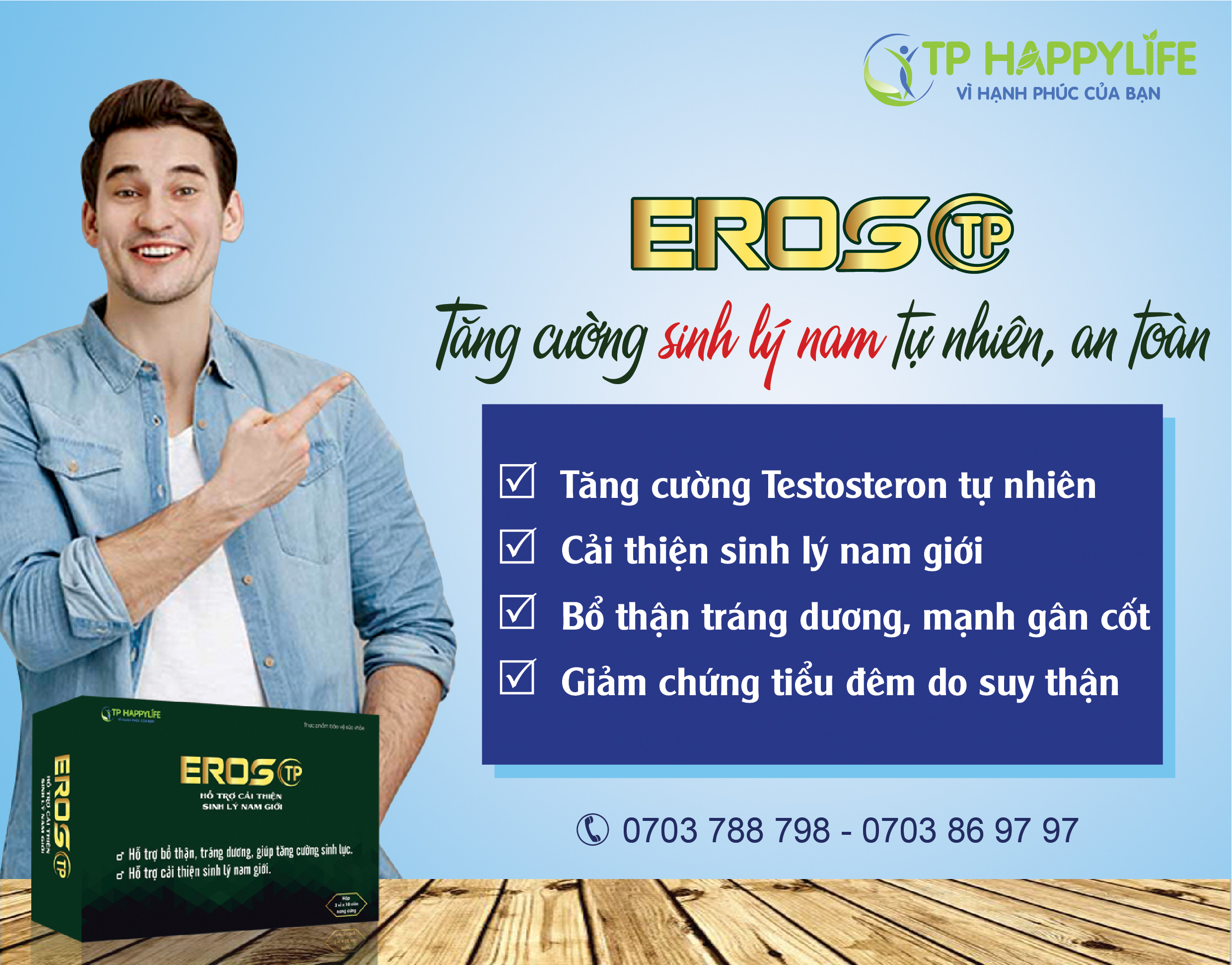 Eros TP – Tăng cường sinh lý Nam tự nhiên, an toàn.
