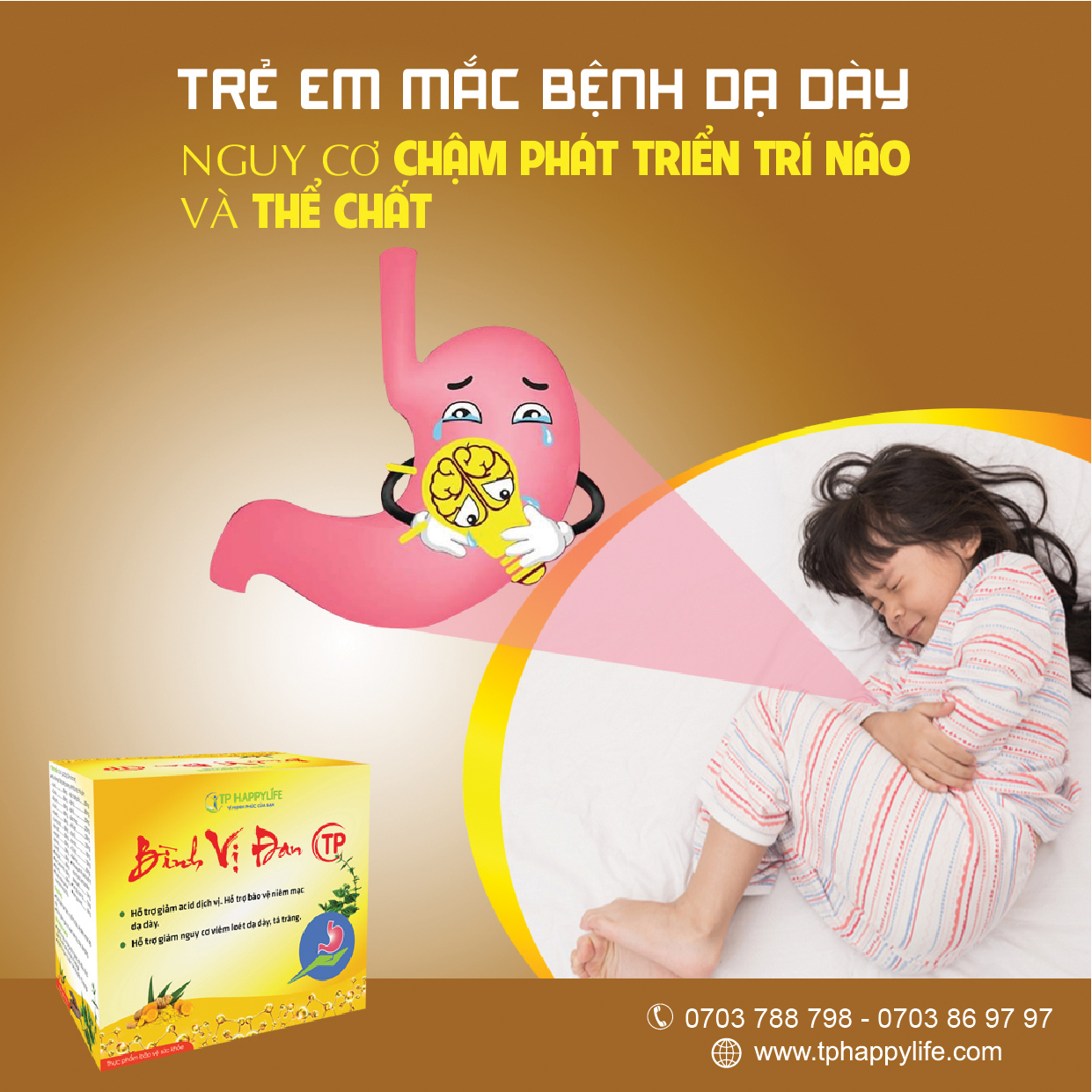 Đừng để viêm dạ dày ảnh hưởng đến sự phát triển của trẻ.